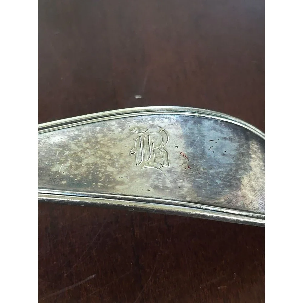 ​1847 Rogers Bros AI Silverplate Gravy Ladle Monogram B Charter Oak Grandmacore